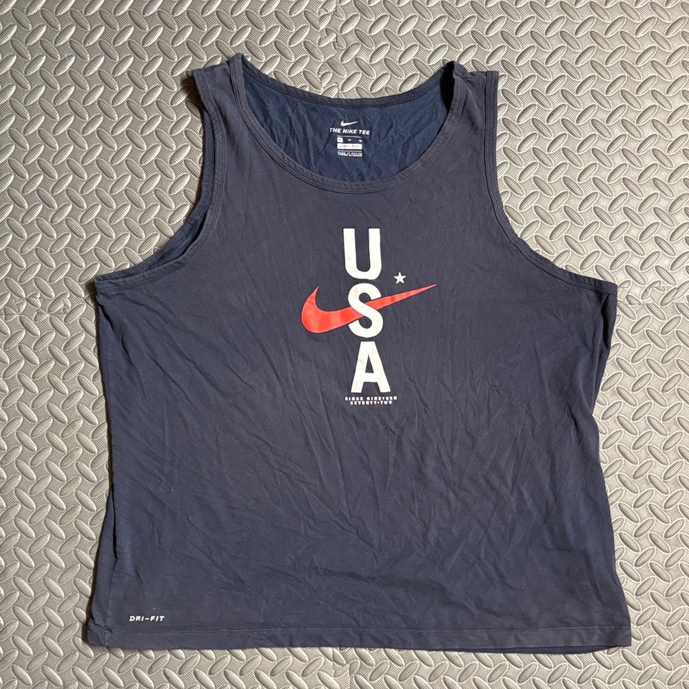 Nike Men's Dark Blue USA Tank Top